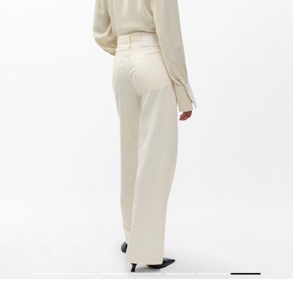 Rag & Bone Logan Wide Leg Jeans in Bone 27 - Picture 2 of 7